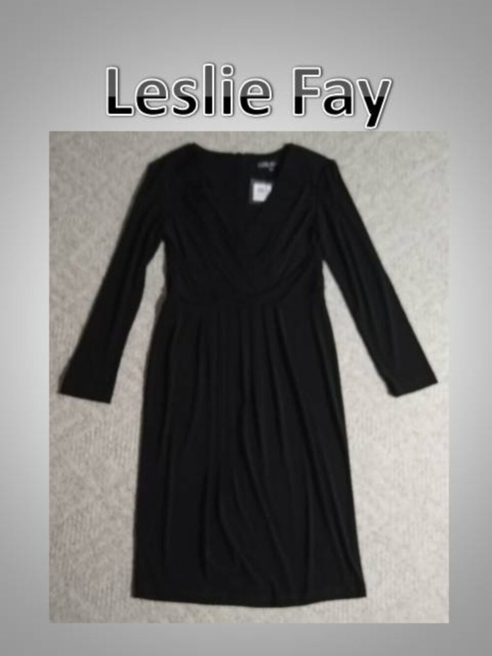 NWT Leslie Fay women's black dress size  6